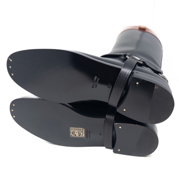 Gucci Zelda Horsebit Double G Harness Riding Jumping Boots GG Womens 37 EU 7 US - Picture 12 of 14